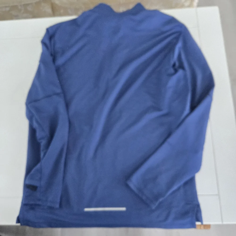 Nike Men's Blue Dri Fit Quarter-Zip L